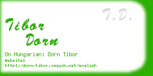 tibor dorn business card